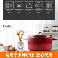 九阳珐琅锅铸铁煲汤家用焖炖锅多功能炒锅炖锅电磁炉煲汤熬汤锅