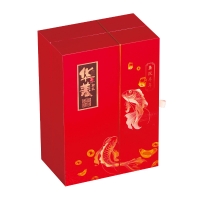 华美鱼跃丰年805g礼盒祝福零食蛋黄酥开心果小吃零食