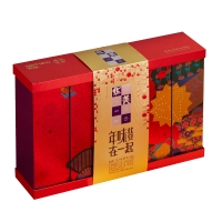 华美佳节福礼1242g礼盒祝福零食夏威夷果蛋黄酥蛋卷小吃零食