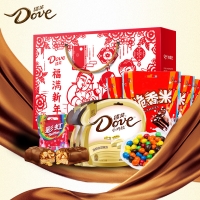 德芙（Dove）巧克力糖果礼盒福满新年1199g彩虹糖M豆混合零食大礼包春节日礼品福利活动企业团购定制
