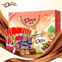 德芙（Dove）巧克力糖果礼盒悦享团聚842g彩虹糖M豆混合零食大礼包春节日礼品福利活动企业团购定制