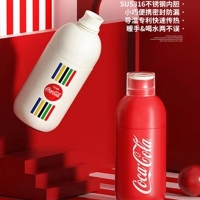 格沵（GERM）可口可乐联名保温杯摇一摇发热暖手杯便携316不锈钢高颜