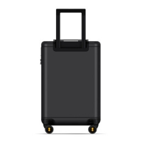 地平线8号行李箱时尚简约登机箱拉杆箱磨砂防刮旅行箱24寸黑色LA-1681