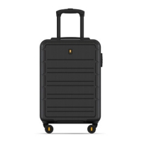 地平线8号行李箱20英寸时尚简约登机箱拉杆箱条纹防刮旅行箱黑色LA-1609