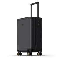 地平线8号行李箱拉杆箱男女大容量托运箱 宽拉杆PC箱静音万向轮20寸黑色LA-1671