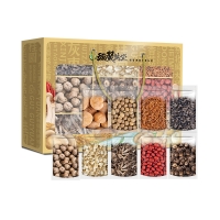 禾煜 福聚满堂干货礼盒1215g 黑木耳香菇灰枣龙眼干核桃 送礼员工福利企业团购年货礼盒