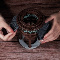 千年榫榫卯结构营造积木国潮摆件中国古建筑模型 重檐亭