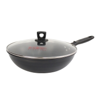 炊大皇 精铁炒锅无涂层32㎝多用炒菜锅家用平底炒锅电磁炉明火通用 LP48950