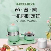 Skyworth创维 全家福二合一早餐机K204 蒸煮炖煎 焖炒 超温保护 陶瓷内胆复合材料 分体式设计