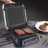 东菱Donlim 烤牛排机 牛排煎锅牛排盘三明治机家用商用全 自动电扒炉牛扒器鱿鱼压烤机 DL-N01