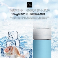 美的 (Midea)冰箱三门小型家用低音节能冷藏冷冻电冰箱 BCD-210TM(ZG)浅灰色