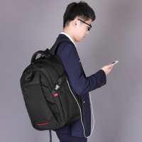 爱登堡（Edenbo）EE180807-01B 商务休闲双肩包 黑色 大容量电脑背包商务出差包休闲旅行学生书包