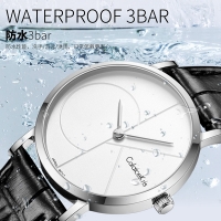 CaldiceKris（中国CK）简约皮带石英男表 休闲气质时尚情侣表 CK-G8213