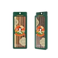 苏泊尔（SUPOR）筷子家用实木无漆无蜡防滑筷子  鸡翅木 10双装