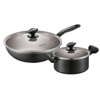 苏泊尔（SUPOR）乐尚易洁不沾两件套VTP1704T 无油烟炒锅汤锅燃气明火专用