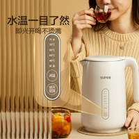 苏泊尔（SUPOR）1.5L 五段调温 双钢防烫保温 STRIX温控器 电水壶 米黄色