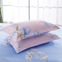 路易卡罗 纯棉活性印花四件套 200x230cm简约现代风四件套床上用品【花间粉】