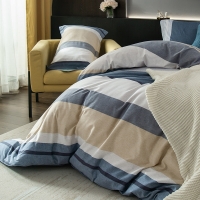 路易卡罗 纯棉磨毛四件套 200x230cm简约现代风四件套床上用品【尚格】