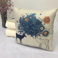 路易卡罗 亚麻抱枕被办公室午睡沙发床头抱枕靠垫