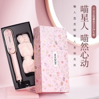 K-SKIN 金稻猫咪直发梳礼盒露丝同款夹板两用直 卷发神器防烫负离子不伤发 KD380瞄然心动