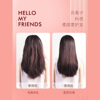 K-SKIN 金稻负离子直发梳卷发棒两用内扣刘海不 伤发懒人神器干湿两用KD380K猫王后礼盒