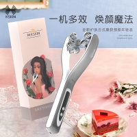 K-SKIN 金稻滚轮美容仪脸部按摩活血器微电流小 V脸提拉双下巴紧致美颈仪 KD907C灰色