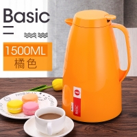 爱慕莎(EMSA)保温壶保温水壶家用大容量热水瓶玻璃内胆暖水壶贝格1.5L 橘色