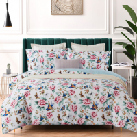 堂皇家纺 纯棉加厚印花床上用品单双人宿舍床单四件套【悠然花香200*230cm】