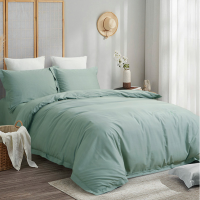 堂皇家纺 竹报平安全棉绣花四件套被子四件套夏季水洗棉床单被套床上用品【200*230cm】