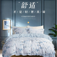 堂皇家纺 南栀天丝四件套床上用品床单被套简约单双人套件【200*230cm】