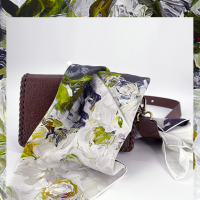 桑柏 真丝丝巾女披肩桑蚕丝印花大方巾围巾