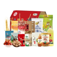 中粮福临门 中粮家宴通用营养家大礼包F型 米面粮油营养干果燕麦杂粮礼盒5812g+1750ml
