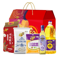 中粮福临门 中粮福临门唯粹福小厨大礼包H型 米面粮油杂粮礼盒节日团购3905g+1698ml