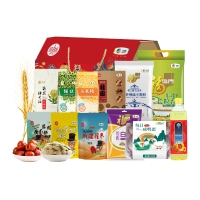 中粮福临门 中粮家宴通用营养家大礼包E型 米面粮油杂粮坚果礼盒5859g+900ml