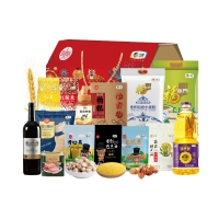 中粮福临门 中粮家宴通用营养家大礼包H型 米面粮油坚果礼盒7894g+2200ml