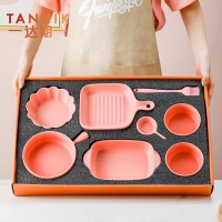 达期色釉陶瓷烤盘烤碗陶瓷网红伴手礼色釉烘培大套装（礼盒装）