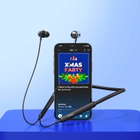 米物 挂颈式蓝牙耳机 w300 磁吸开合 持久续航耳机