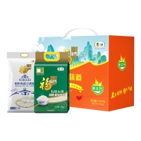 中粮福临门 中粮小厨味道米面礼盒 福临门稻花香米 小麦粉4.5kg