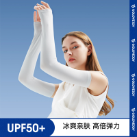 夏季防晒袖套女户外开车骑行防紫外长款遮阳透气护臂套冰丝袖