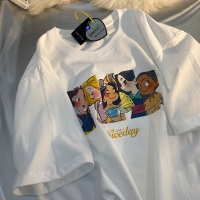 220克重磅纯棉短袖t恤女夏季2023年新款正肩半袖美式复古上衣