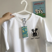 短袖t恤女夏装2023新款纯棉宽松百搭复古潮牌白色上衣服ins