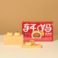 轩妈家 蛋黄酥礼盒 红豆味 网红零食6枚装休闲糕点