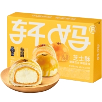 轩妈家 蛋黄酥礼盒 芝士酥 网红零食6枚装休闲糕点